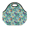 Vintage Hawaiian Aloha Pattern Print Neoprene Lunch Bag
