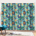 Vintage Hawaiian Aloha Pattern Print Pencil Pleat Curtains