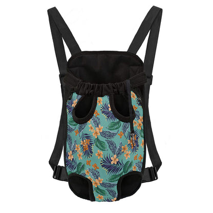Vintage Hawaiian Aloha Pattern Print Pet Carrier Backpack