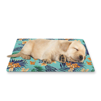 Vintage Hawaiian Aloha Pattern Print Pet Cooling Mat Cover