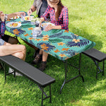 Vintage Hawaiian Aloha Pattern Print Picnic Table Cover