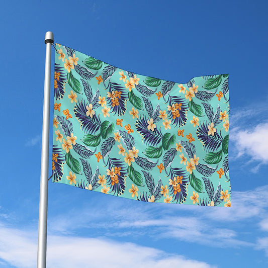 Vintage Hawaiian Aloha Pattern Print Polyester Flag
