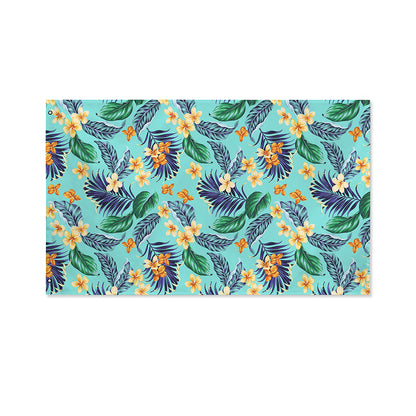 Vintage Hawaiian Aloha Pattern Print Polyester Flag