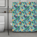 Vintage Hawaiian Aloha Pattern Print Polyester Shower Curtain