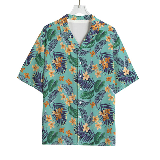 Vintage Hawaiian Aloha Pattern Print Rayon Hawaiian Shirt
