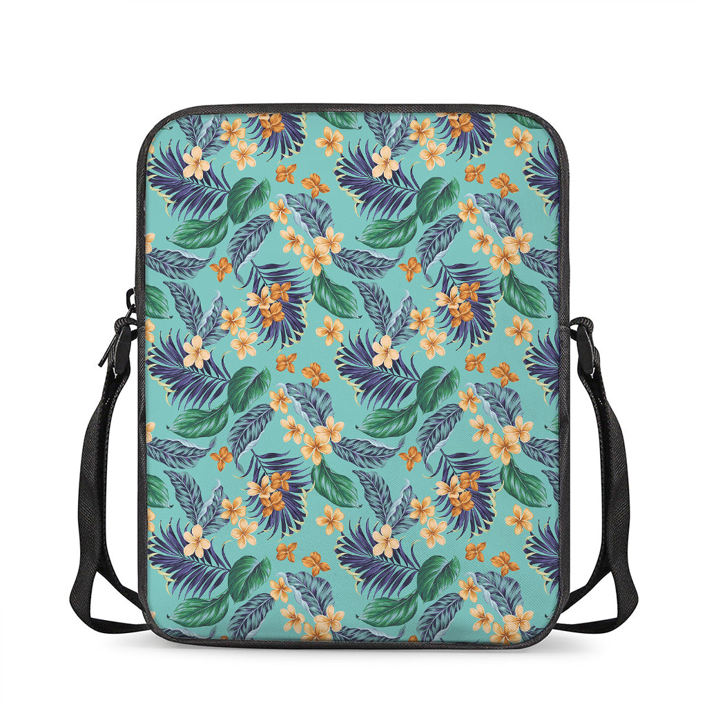 Vintage Hawaiian Aloha Pattern Print Rectangular Crossbody Bag