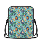 Vintage Hawaiian Aloha Pattern Print Rectangular Crossbody Bag