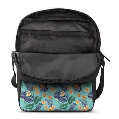 Vintage Hawaiian Aloha Pattern Print Rectangular Crossbody Bag