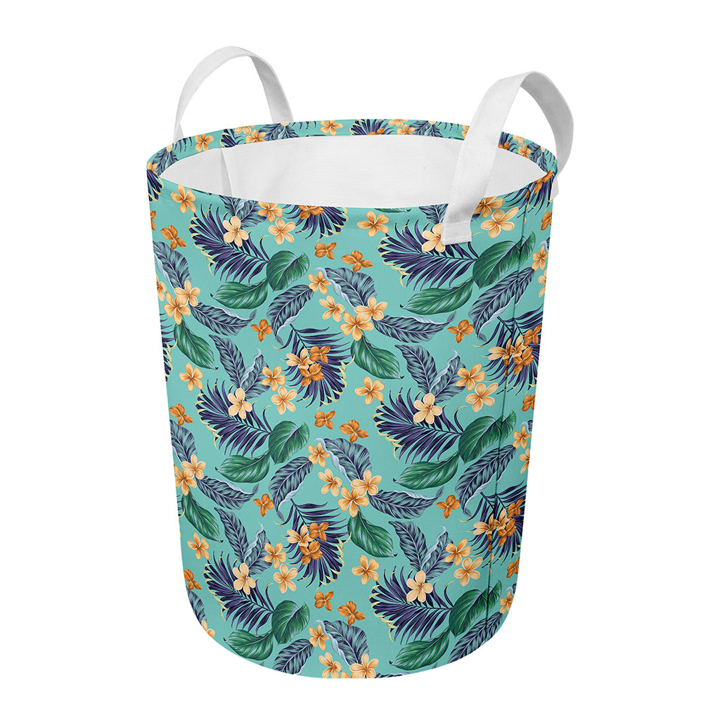 Vintage Hawaiian Aloha Pattern Print Round Laundry Basket