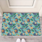 Vintage Hawaiian Aloha Pattern Print Rubber Doormat