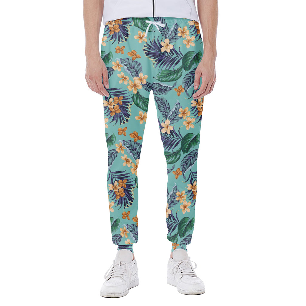 Vintage Hawaiian Aloha Pattern Print Scuba Joggers
