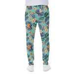 Vintage Hawaiian Aloha Pattern Print Scuba Joggers