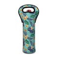 Vintage Hawaiian Aloha Pattern Print Single Neoprene Wine Tote