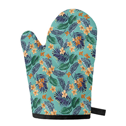 Vintage Hawaiian Aloha Pattern Print Single Oven Mitt