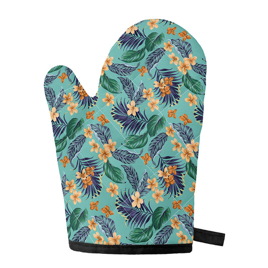 Vintage Hawaiian Aloha Pattern Print Single Oven Mitt