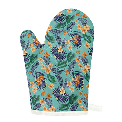 Vintage Hawaiian Aloha Pattern Print Single Oven Mitt