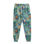 Vintage Hawaiian Aloha Pattern Print Sweatpants
