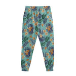 Vintage Hawaiian Aloha Pattern Print Sweatpants