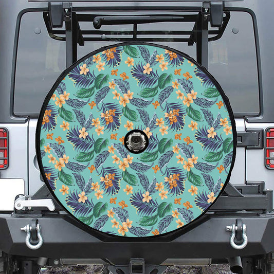 Vintage Hawaiian Aloha Pattern Print Tire Cover With Camera Hole