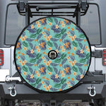 Vintage Hawaiian Aloha Pattern Print Tire Cover With Camera Hole