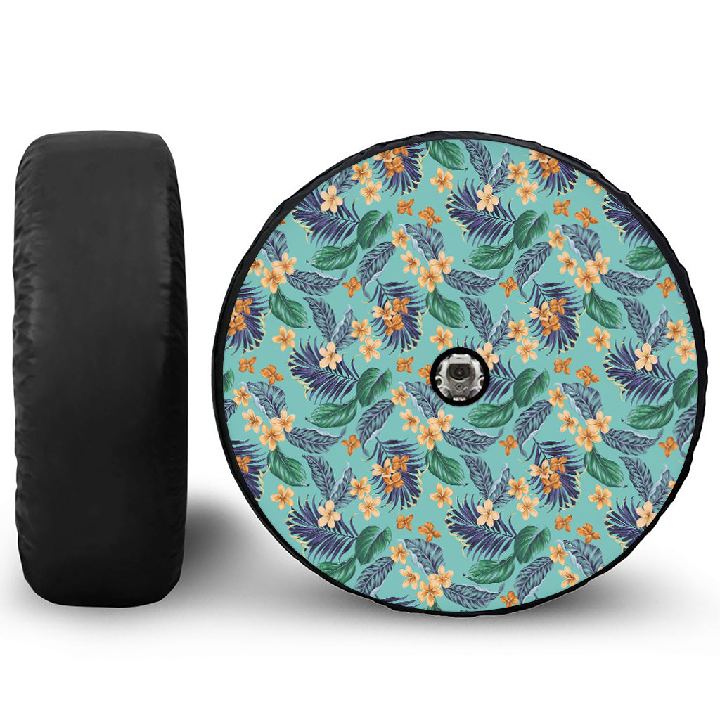 Vintage Hawaiian Aloha Pattern Print Tire Cover With Camera Hole