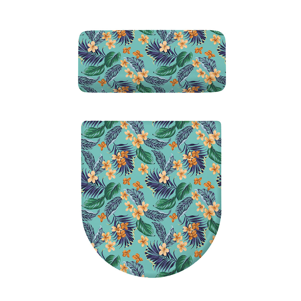 Vintage Hawaiian Aloha Pattern Print Toilet Lid And Tank Cover Set