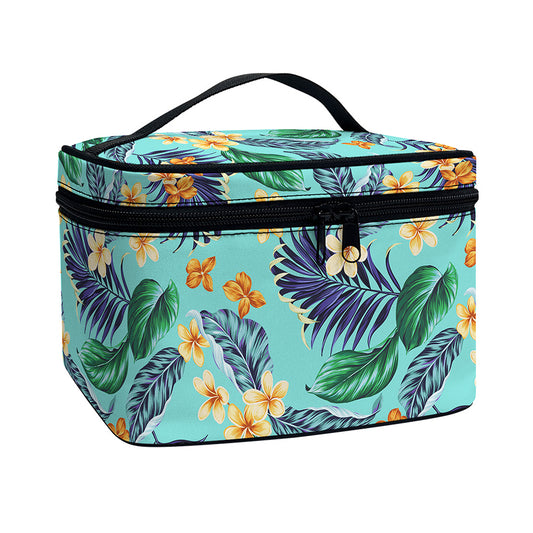Vintage Hawaiian Aloha Pattern Print Travel Makeup Bag