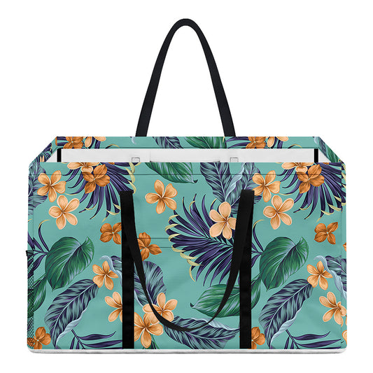 Vintage Hawaiian Aloha Pattern Print Utility Tote Bag