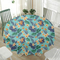 Vintage Hawaiian Aloha Pattern Print Waterproof Round Tablecloth