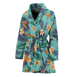 Vintage Hawaiian Aloha Pattern Print Women's Bathrobe