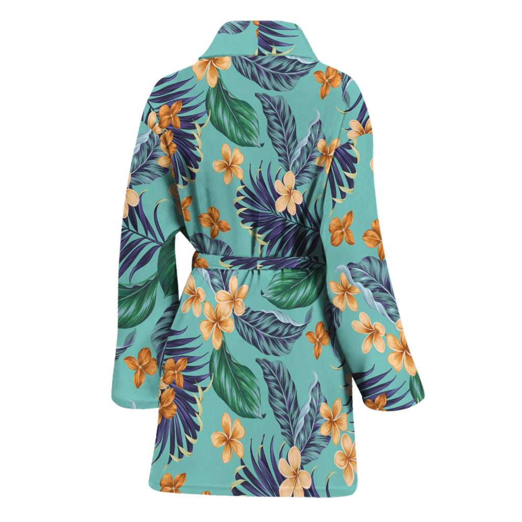 Vintage Hawaiian Aloha Pattern Print Women's Bathrobe