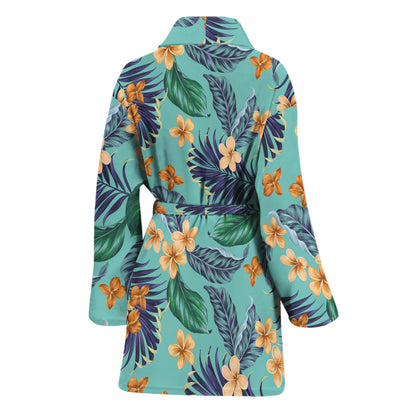 Vintage Hawaiian Aloha Pattern Print Women's Bathrobe