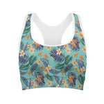 Vintage Hawaiian Aloha Pattern Print Women's Sports Bra