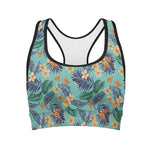 Vintage Hawaiian Aloha Pattern Print Women's Sports Bra