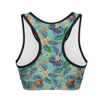 Vintage Hawaiian Aloha Pattern Print Women's Sports Bra