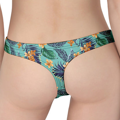 Vintage Hawaiian Aloha Pattern Print Women's Thong