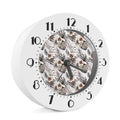 Vintage Hibiscus Plumeria Pattern Print Alarm Clock
