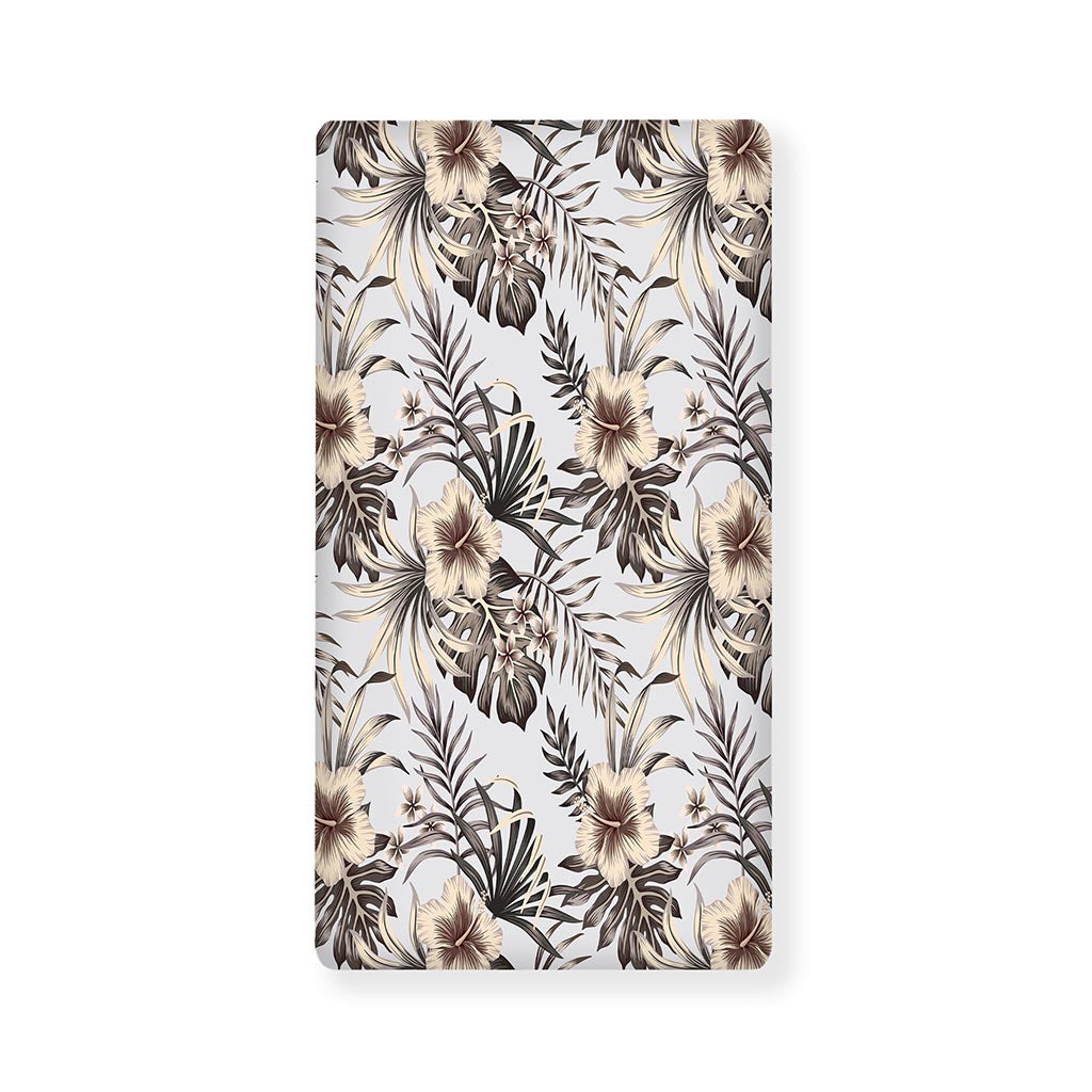 Vintage Hibiscus Plumeria Pattern Print Baby Crib Sheet