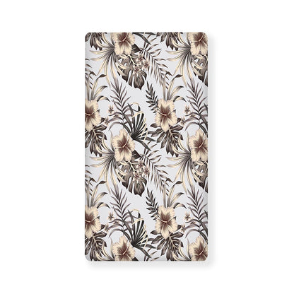 Vintage Hibiscus Plumeria Pattern Print Baby Crib Sheet