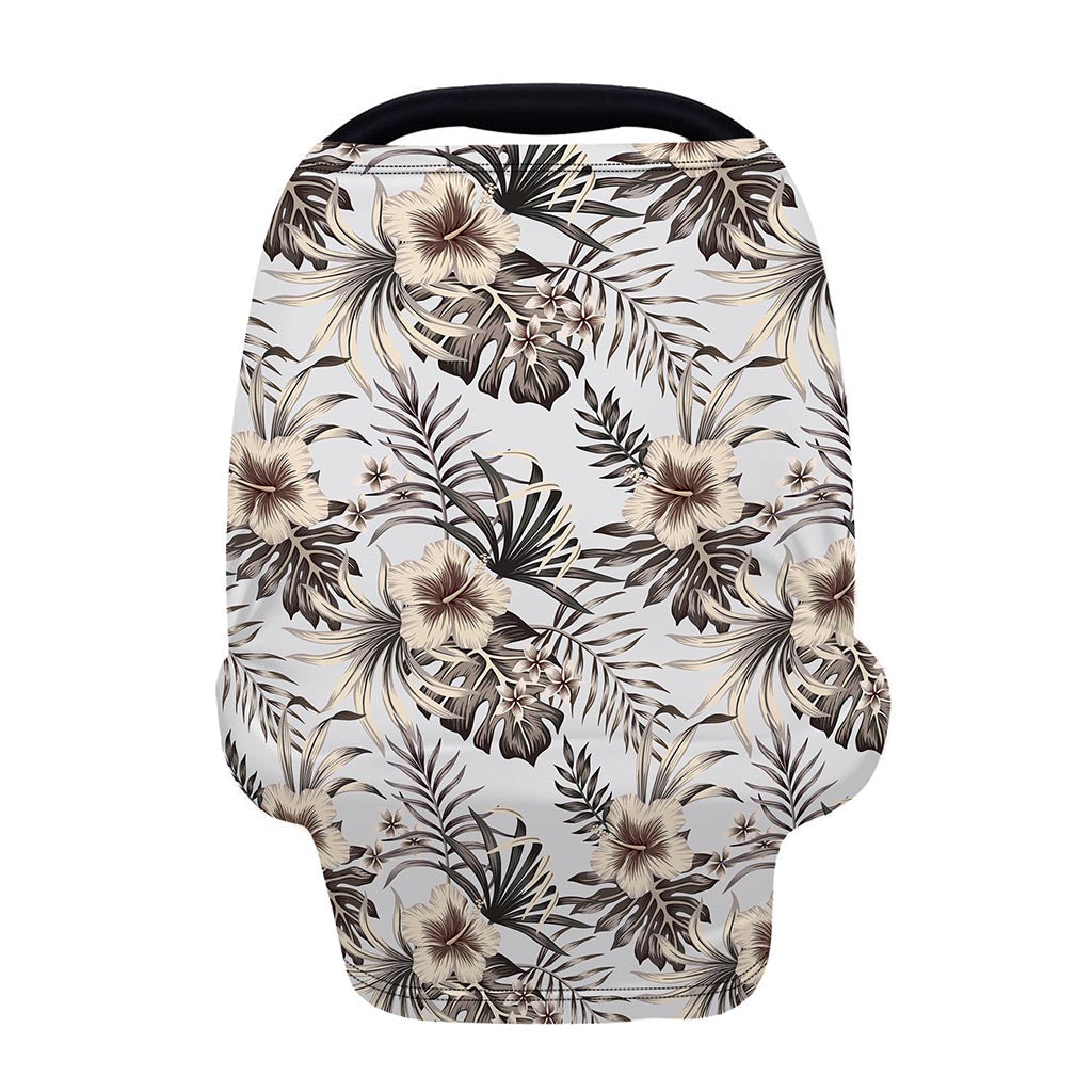Vintage Hibiscus Plumeria Pattern Print Baby Seat Cover