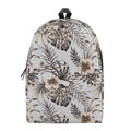 Vintage Hibiscus Plumeria Pattern Print School Backpack