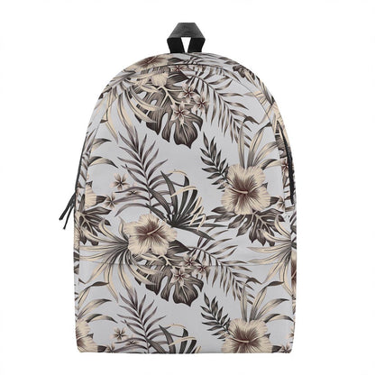 Vintage Hibiscus Plumeria Pattern Print Backpack