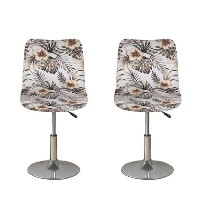 Vintage Hibiscus Plumeria Pattern Print Bar Stool Covers