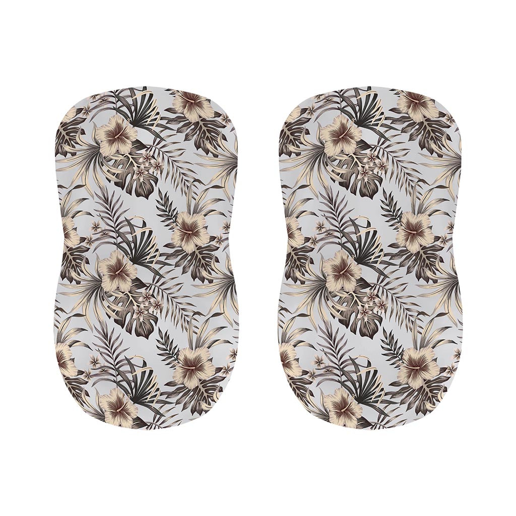 Vintage Hibiscus Plumeria Pattern Print Bar Stool Covers