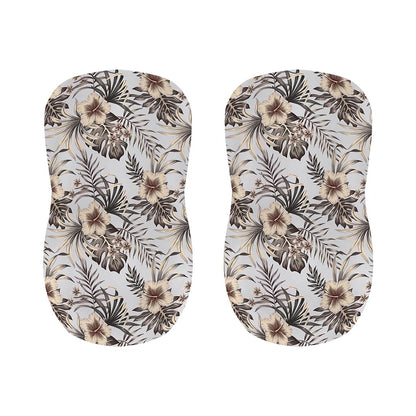 Vintage Hibiscus Plumeria Pattern Print Bar Stool Covers