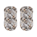 Vintage Hibiscus Plumeria Pattern Print Bar Stool Covers