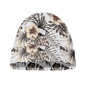 Vintage Hibiscus Plumeria Pattern Print Beanie