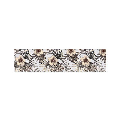 Vintage Hibiscus Plumeria Pattern Print Bed Runner