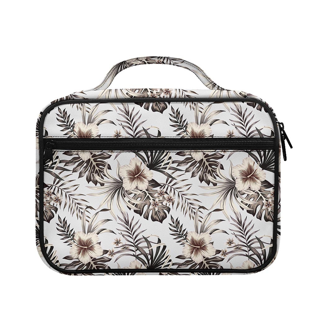 Vintage Hibiscus Plumeria Pattern Print Briefcase Bible Bag