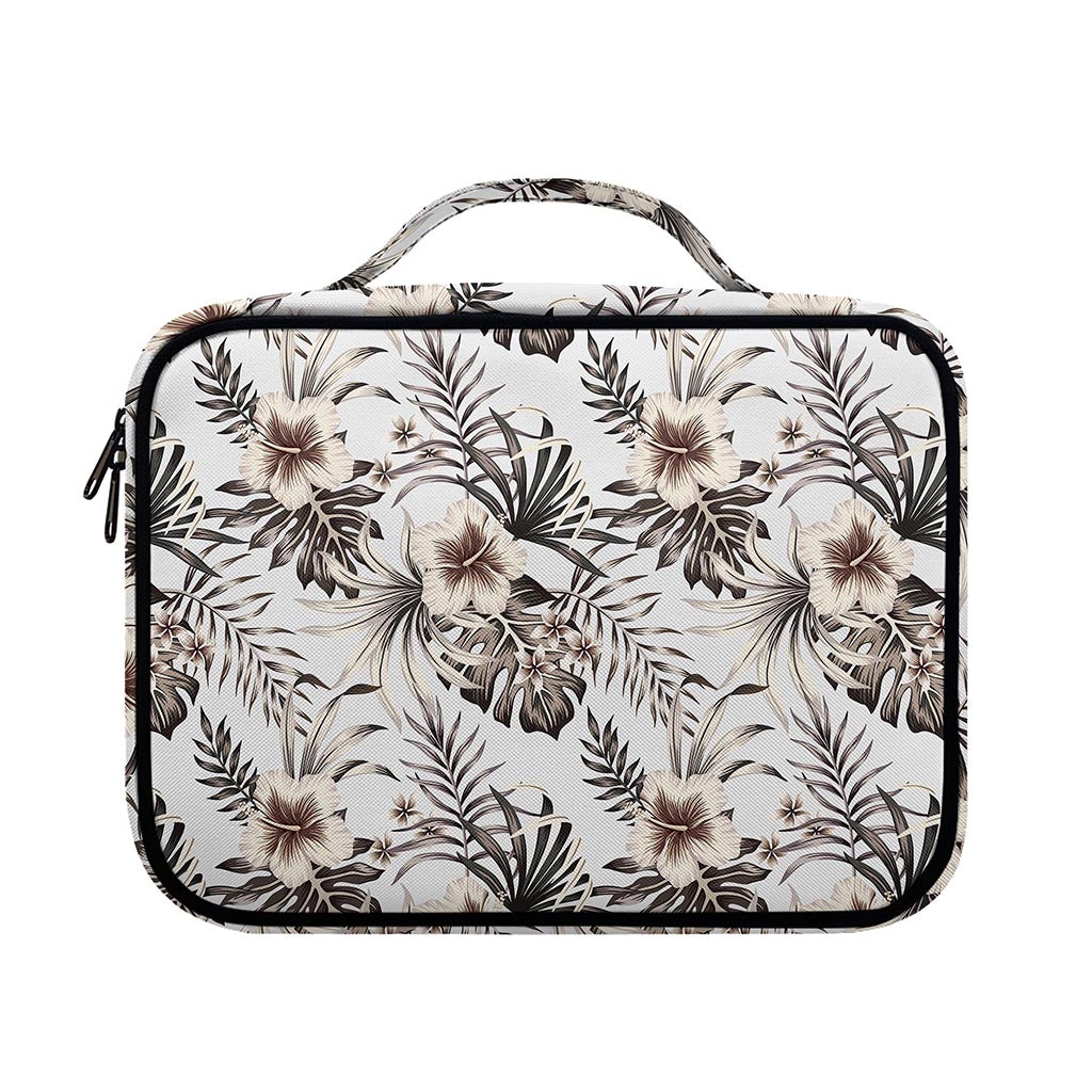 Vintage Hibiscus Plumeria Pattern Print Briefcase Bible Bag